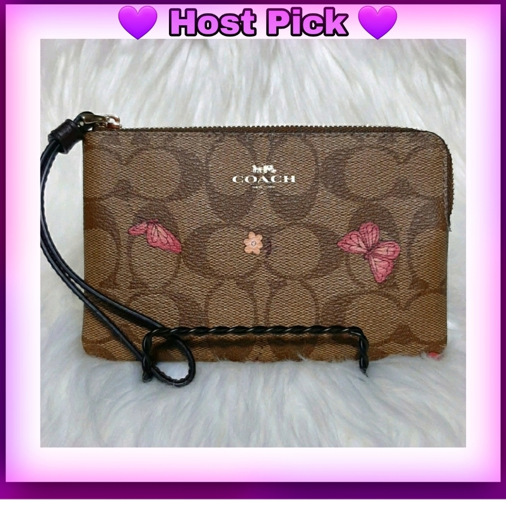 Coach Butterfly Wristlet New - Picture 1 of 7